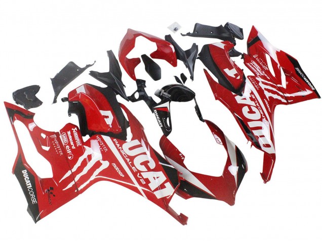 2020-2024 Ducati Panigale V2 Motorcycle Fairings - Red Glossy Black Monster Corse Canada Websites