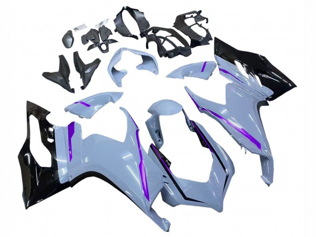 2020-2024 Ducati Panigale V2 Motorcycle Fairings - Glossy Grey Purple Glossy Black Canada Websites