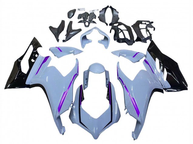 2020-2024 Ducati Panigale V2 Motorcycle Fairings - Glossy Grey Purple Glossy Black Canada Websites