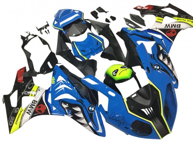 2009-2014 BMW S1000RR Motorcycle Fairings - Blue Yellow Red Black Shark VR 46 Canada Websites