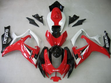 2006-2007 Suzuki GSXR 600 / GSXR 750 Motorcycle Fairing - White Red Glossy Black Canada Websites