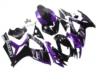 2006-2007 Suzuki GSXR 600 / GSXR 750 Motorcycle Fairing Kits - Purple Glossy Black Canada Websites