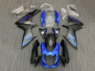 2011-2024 Suzuki GSXR 600 / GSXR 750 Motorcycle Fairing Kits - Blue Matte Black Canada Websites