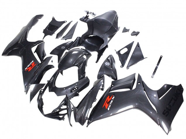 2011-2024 Suzuki GSXR 600 / GSXR 750 Motorcycle Fairings - Black Carbon Fiber Red Canada Websites