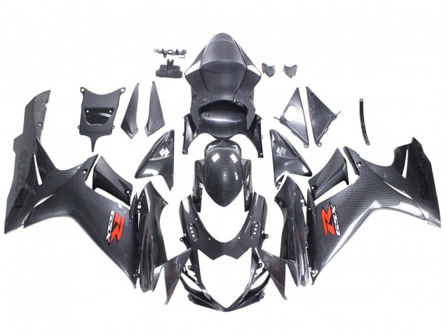 2011-2024 Suzuki GSXR 600 / GSXR 750 Motorcycle Fairings - Black Carbon Fiber Red Canada Websites