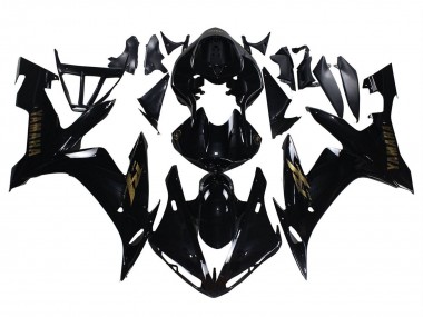 2004-2006 Yamaha YZF 1000 R1 Motorcycle Fairings - Glossy Black Gold Decals Canada Websites