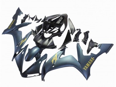 2004-2006 Yamaha YZF 1000 R1 Motorcycle Fairings - Dark Blue Gold Decals Canada Websites