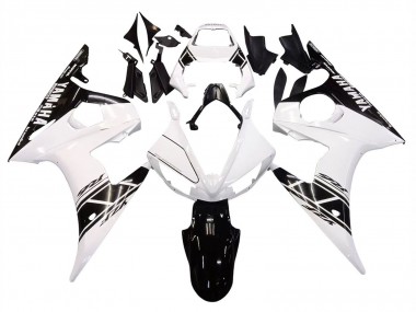 2006-2009 Yamaha YZF R6S Motorcycle Fairings - White Glossy Black Canada Websites
