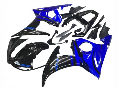 2003-2004 Yamaha YZF R6 Motorcycle Fairing - Blue Glossy Black Canada Websites