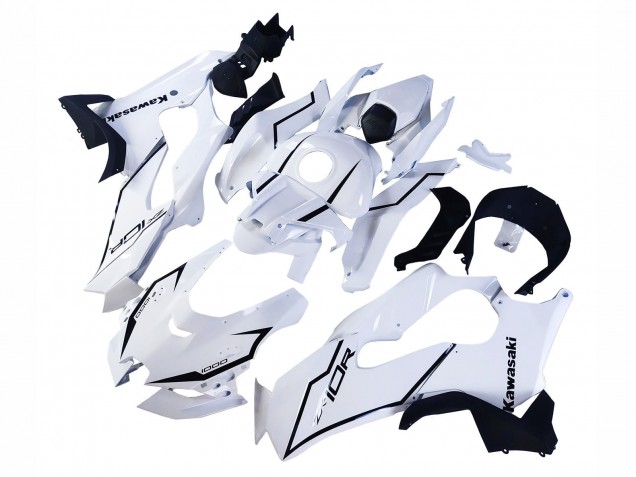 2021-2025 Kawasaki ZX10R Motorcycle Fairings - White Black Canada Websites