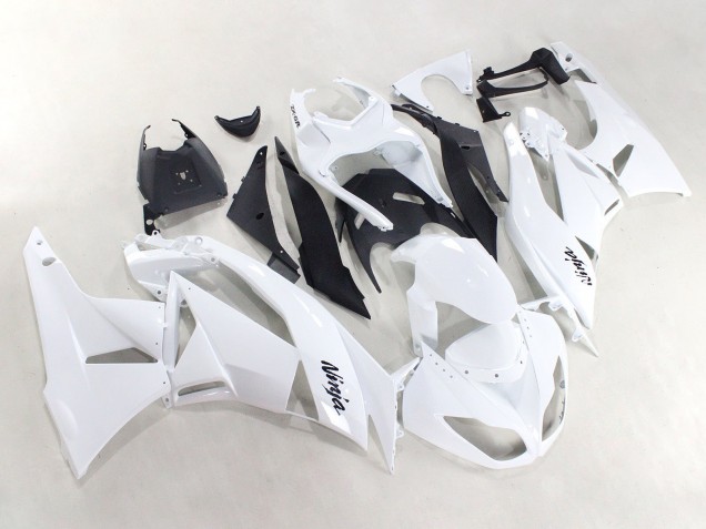 2009-2012 Kawasaki ZX6R Motorcycle Fairings - White Black Ninja Canada Websites