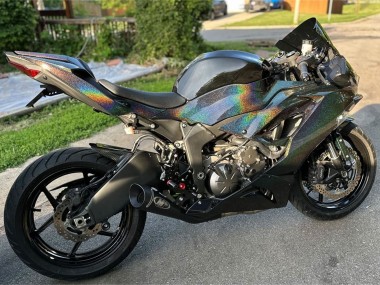 2019-2022 Kawasaki ZX6R Motorcycle Fairings - Black Rainbow Canada Websites