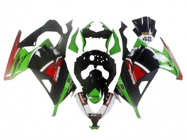 2013-2024 Kawasaki EX300 Motorcycle Fairings - Green White Red Black Elf Canada Websites
