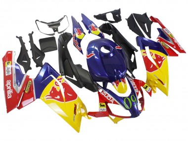 2006-2011 Aprilia RS125 Motorcycle Fairings - Yellow Dark Blue Red Bull Canada Websites