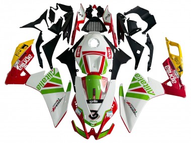2012-2018 Aprilia RS4 50 125 Motorcycle Fairing - White Red Green Yellow Alitalia Canada Websites
