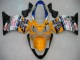 2004-2007 Honda CBR600 F4i Motorcycle Fairings - Yellow Blue White Black Nastro Azzurro Canada Websites