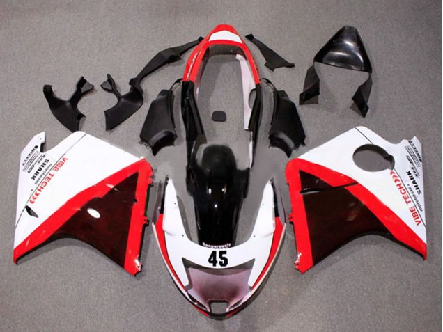 1996-2007 Honda CBR1100XX Blackbird Motorcycle Fairings - White Red Glossy Black Canada Websites