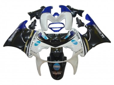1998-1999 Honda CBR900RR 919 Motorcycle Fairings - White Blue Glossy Black Konica Minolta Canada Websites