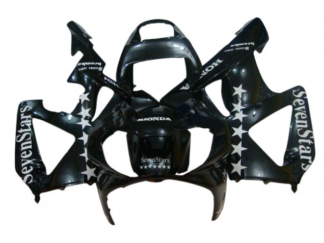 2000-2001 Honda CBR900RR 929 Motorcycle Fairings - Glossy Black White SevenStars Canada Websites