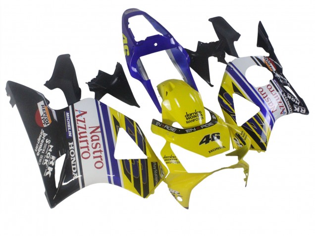 2002-2003 Honda CBR900RR 954 Motorcycle Fairings - Blue Yellow Glossy Black Red Nastro Azzurro 46 Canada Websites