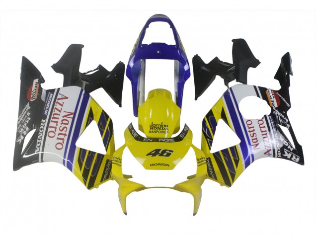 2002-2003 Honda CBR900RR 954 Motorcycle Fairings - Blue Yellow Glossy Black Red Nastro Azzurro 46 Canada Websites