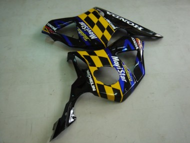 2002-2003 Honda CBR900RR 954 Motorcycle Fairings - Blue Yellow Glossy Black Telefonica MoviStar Castrol Canada Websites