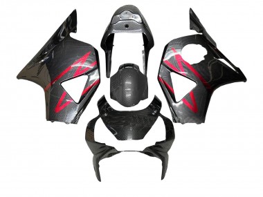 2002-2003 Honda CBR900RR 954 Motorcycle Fairings - Black Carbon Fiber Red Stripe Canada Websites
