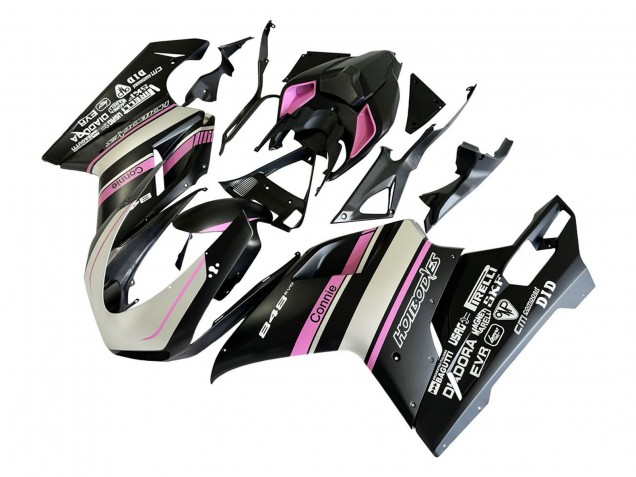2007-2014 Ducati 848 Motorcycle Fairings - White Pink Glossy Black Connie Canada Websites