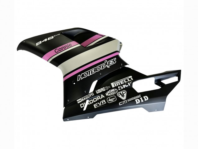 2007-2014 Ducati 848 Motorcycle Fairings - White Pink Glossy Black Connie Canada Websites