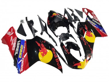 2007-2014 Ducati 848/1098/1198 Motorcycle Fairings - Glossy Black Yellow Blue Red Bull Canada Websites