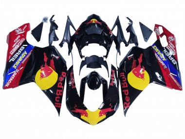 2007-2014 Ducati 848/1098/1198 Motorcycle Fairings - Glossy Black Yellow Blue Red Bull Canada Websites