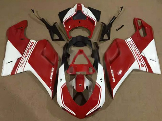 2007-2014 Ducati 848 Motorcycle Fairings - White Red Corse Canada Websites