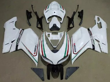 2007-2014 Ducati 1198 Motorcycle Fairings - White Red Green Black Corse Canada Websites