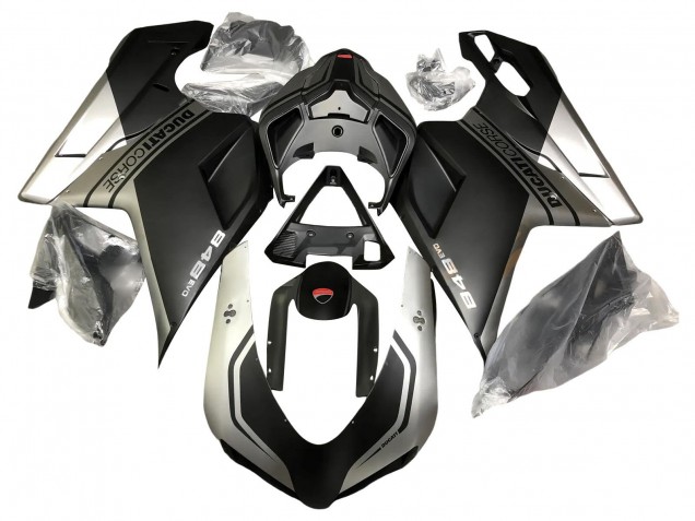 2007-2014 Ducati 848 Motorcycle Fairings - Silver Matte Black Canada Websites