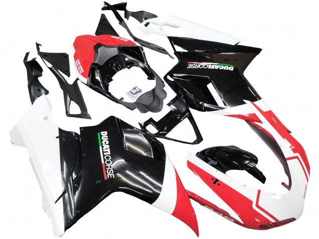 2007-2014 Ducati 848/1098/1198 Motorcycle Fairings - White Red Glossy Black Canada Websites