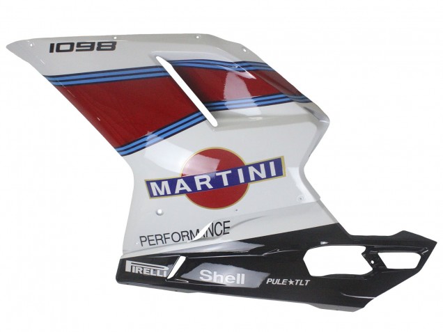 2007-2014 Ducati 1098 Motorcycle Fairings - White Red Blue Glossy Black Martini Canada Websites