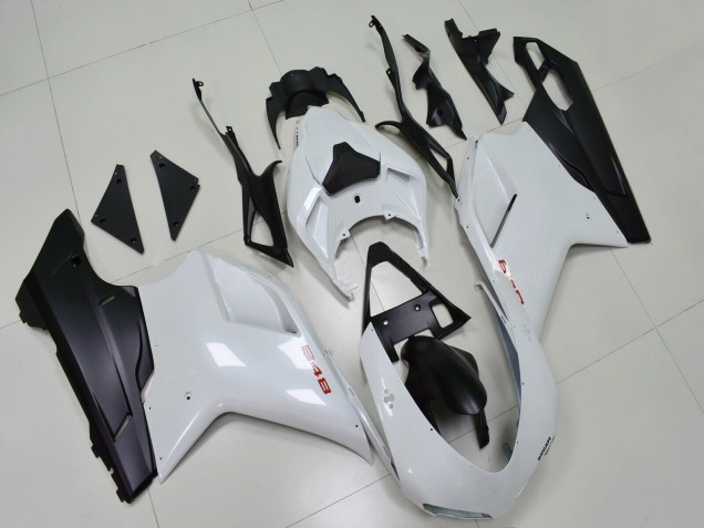 2007-2014 Ducati 848 Motorcycle Fairings - White Matte Black Canada Websites