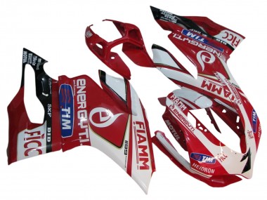 2011-2014 Ducati 1199 Motorcycle Fairings - White Red Glossy Black Fiamm 7 Canada Websites