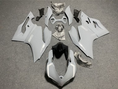 2011-2014 Ducati 1199 Motorcycle Fairings - Light Nardo Grey White Corse Canada Websites