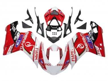2011-2014 Ducati 1199 Motorcycle Fairings - White Red Glossy Black Ficc Fiamm Canada Websites
