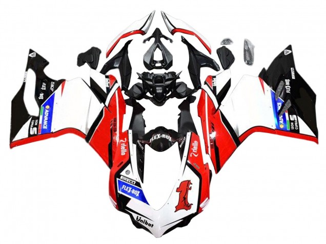 2015-2020 Ducati 959/1299 Motorcycle Fairings - White Red Glossy Black Unibat Flex-Box Canada Websites