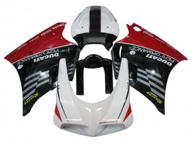 1993-2005 Ducati 748/916/996/998 Motorcycle Fairings - White Red Glossy Black Racing Performance Canada Websites