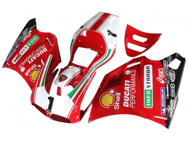 1993-2005 Ducati 748/916/996/998 Motorcycle Fairings - White Red Yellow Green Glossy Black Performance Canada Websites