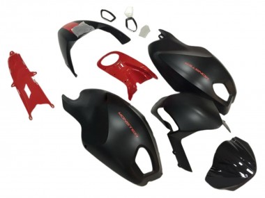 2008-2012 Ducati Monster 696 796 1100 1100S Motorcycle Fairings - Red Matte Black Monster Canada Websites