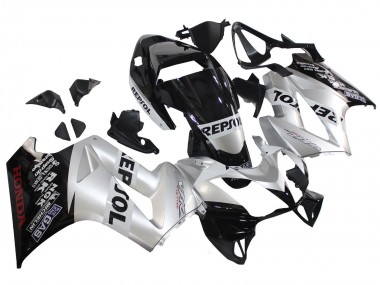 2002-2013 Honda VFR 800 Motorcycle Fairings - Silver Glossy Black Repsol Canada Websites