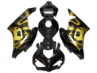 2004-2005 Honda CBR1000RR Motorcycle Fairings - Gold Glossy Black Dragon Canada Websites