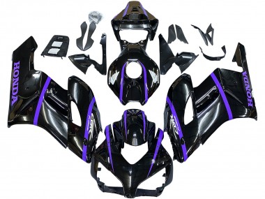 2004-2005 Honda CBR1000RR Motorcycle Fairings - Glossy Black Purple Stripe Canada Websites