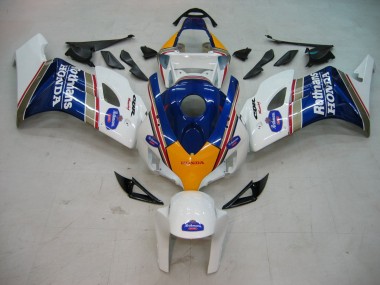 2004-2005 Honda CBR1000RR Motorcycle Fairings - White Blue Gold Rothmans Canada Websites
