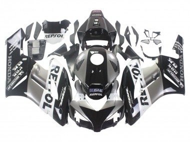 2004-2005 Honda CBR1000RR Motorcycle Fairing Kits - Silver White Glossy Black Repsol Canada Websites