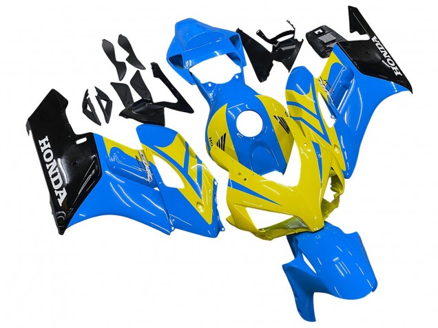 2004-2005 Honda CBR1000RR Motorcycle Fairings - Blue Yellow Glossy Black Canada Websites